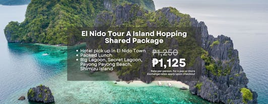 Palawan El Nido Shared Island Hopping Tour A with Lunch & Transfers | Secret Lagoon, Shimizu Island