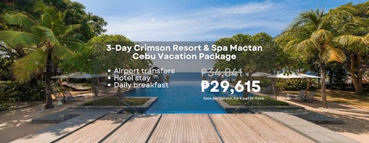 3-Day Hassle-Free Cebu Package at Crimson Mactan Resort with Transfers