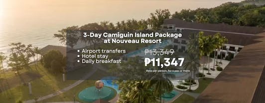 Scenic 3-Day Camiguin Island Package at Nouveau Resort with Breakfast & Transfers