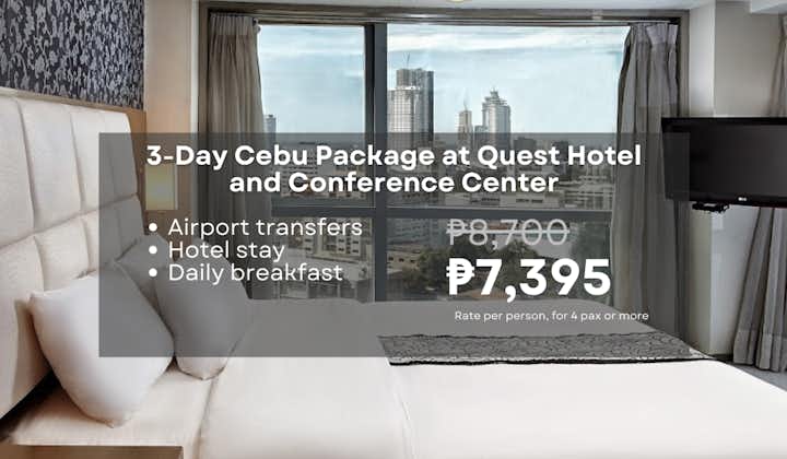 Fuss-Free 3-Day Cebu Package at Quest Hotel and Conference Center with Breakfast & Transfers
