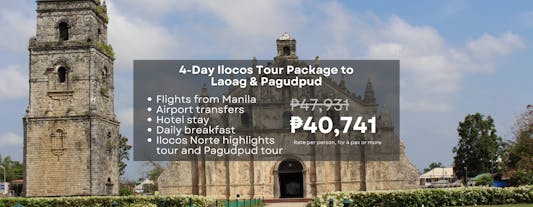 4-Day Ilocos Tour Package Laoag & Pagudpud with Airfare from Manila, Hotel & Transfers