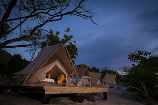 Have a relaxing night in your glamping tent in Bluewater Sumilon in Cebu