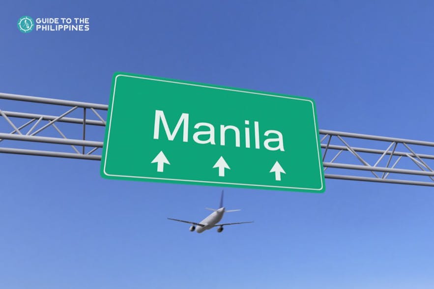 Airplane going to Manila