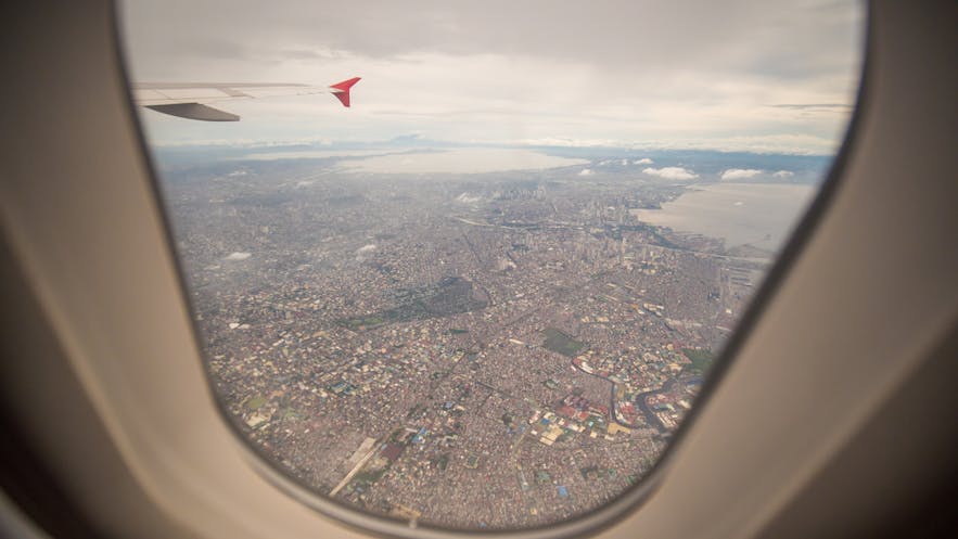 View of Philippines from a plane