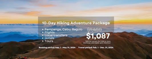 Exhilarating 10-Day Hiking Adventure Package to Pampanga, Cebu & Baguio from Manila