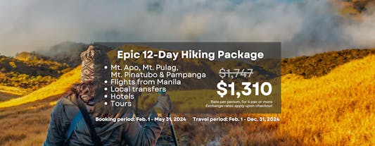 Action-Packed 12-Day Hiking Package to Highest & Scenic Philippine Mountains