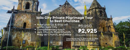 Private Iloilo City Pilgrimage Tour to Churches with Lunch & Hotel Transfers