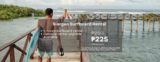Siargao Surfboard Rental for 5 Hours + Optional Upgrade up to 30 Days