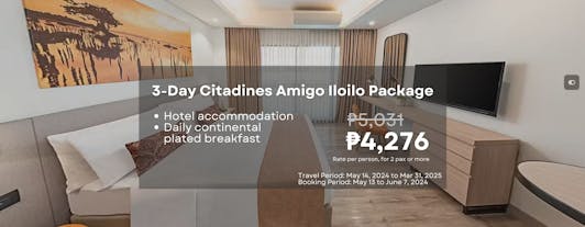Stress-Free 3-Day Citadines Amigo Iloilo Package with Daily Breakfast