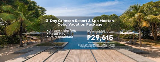 3-Day Hassle-Free Cebu Package at Crimson Mactan Resort with Transfers
