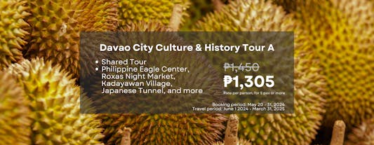 Shared Davao City Culture & History Tour A with Transfers | Philippine Eagle Center, Japanese Tunnel