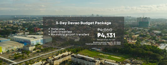Hassle-Free 3-Day Davao Budget Package with Hotel, Daily Breakfast & Airport Transfers