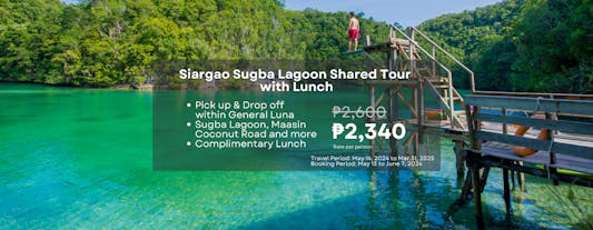 Siargao Joiner Tour to Maasin River, Sugba Lagoon, Secret Beach, & Coconut Farm Viewdeck with Lunch