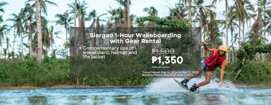 Siargao Wakepark 1-Hour Wakeboarding with Gear