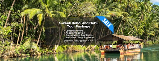 1-Week Beautiful Countryside & Islands Tour Package to Bohol & Cebu from Manila