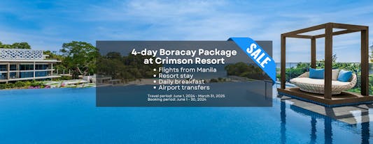 4-Day Luxury Boracay Package at 5-star Crimson Resort with Airfare from Manila