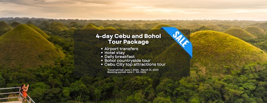 4-Day Fascinating Culture & Nature Tour Package to Cebu & Bohol with Accommodations & Transfers