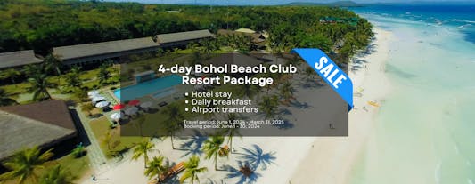 4-Day Premier Bohol Beach Club Resort Package with Breakfast & Airport Transfers