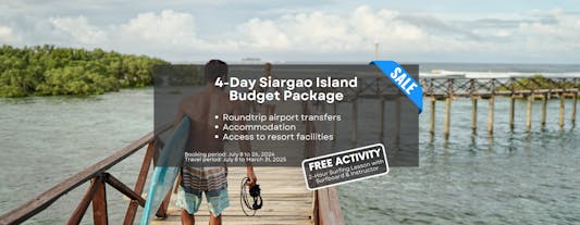 Hassle-Free 4-Day Budget Island Package to Siargao with Accommodations & Airport Transfers