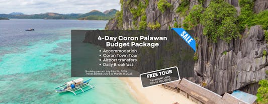 Affordable 4-Day Coron Palawan Package with Hotel, Land Tour & Airport Transfers