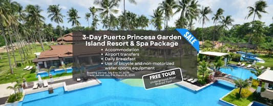 Relaxing 3-Day Palawan Package at Puerto Princesa Garden Island Resort & Spa with Airport Transfers
