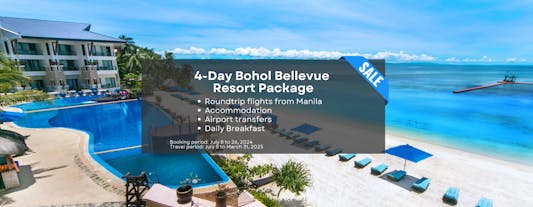 Hassle-free 4-Day Bohol Vacation Package at Bellevue Resort with Airfare from Manila & Transfers