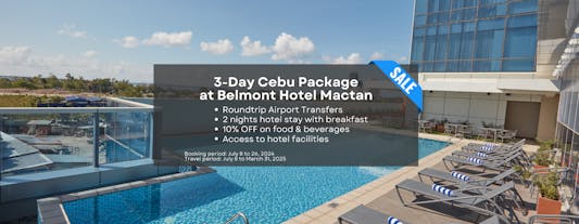 Amazing 3-Day Belmont Hotel Mactan Cebu Package with Daily Breakfast & Airport Transfers