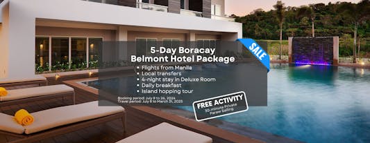 Stress-Free 5-Day Belmont Hotel Boracay Package with Flights from Manila & Airport Transfers