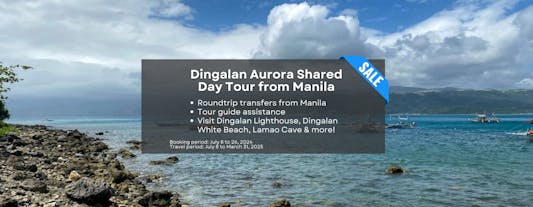 Dingalan Aurora Shared Day Tour from Manila to Lighthouse, White Beach & Tanawan Falls