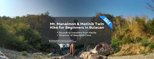 Mt. Manalmon & Matinik Twin Hike for Beginners in Bulacan with Transfers from Manila