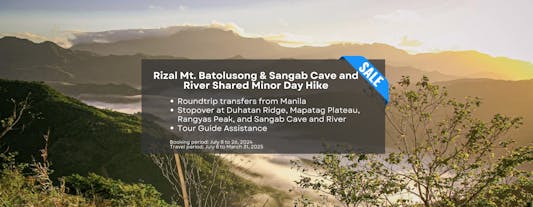 Rizal Mt. Batolusong & Sangab Cave and River Shared Minor Day Hike with Transfers from Manila