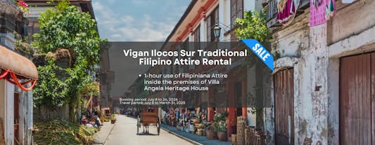 Vigan Ilocos Sur Traditional Filipino Attire Rental for 1-Hr at Villa Angela Heritage House