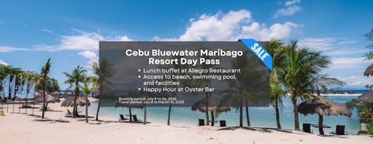 Bluewater Maribago Cebu Day Pass with Access to Facilities, Lunch Buffet & Happy Hour at Oyster Bar