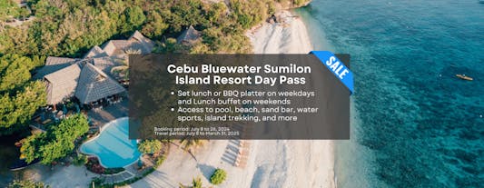Bluewater Sumilon Island Resort Cebu Day Pass with Access to Facilities, Lunch & Water Activities